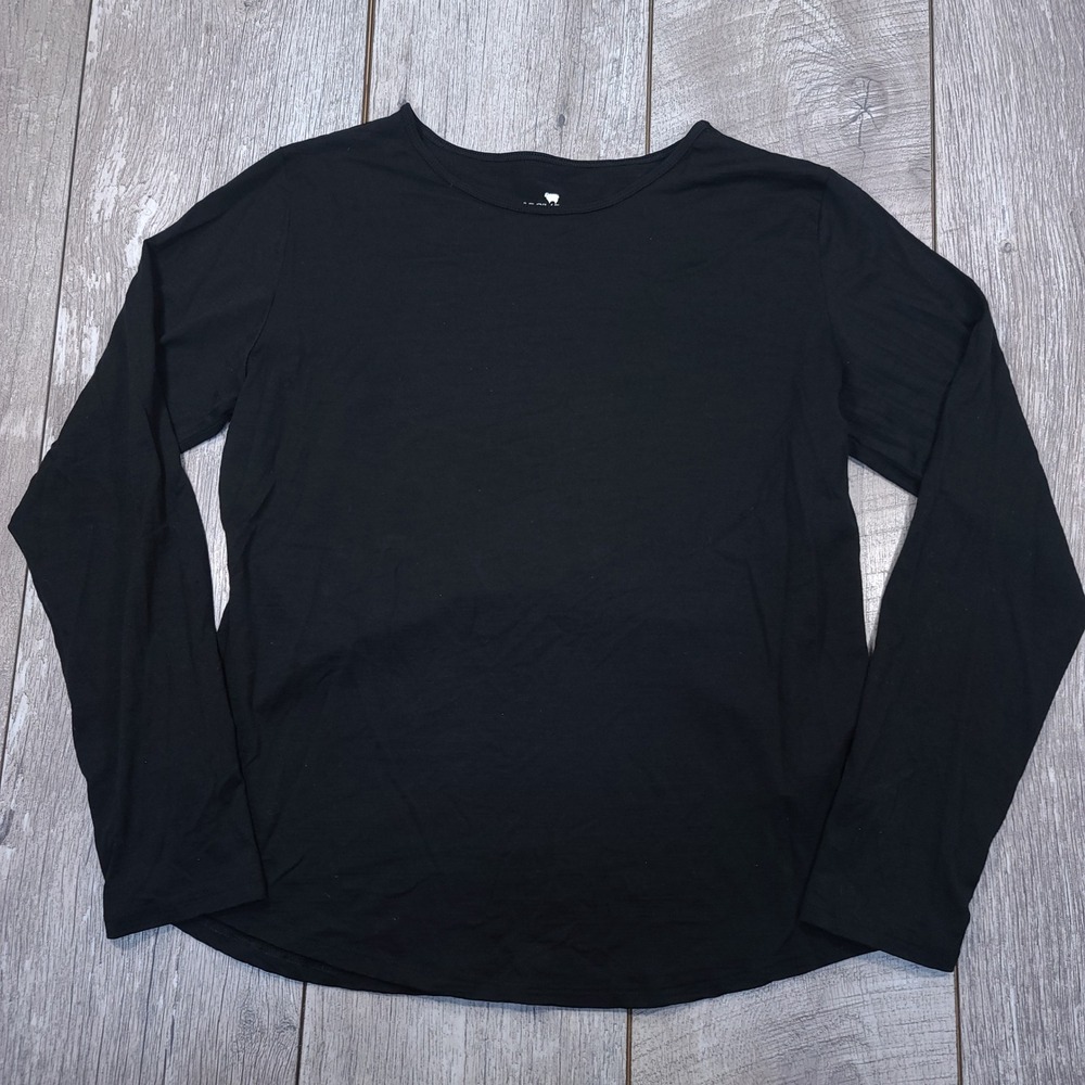 Segments Merino Wool Top Women M Black Long Sleeve Base Layer Shirt